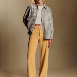 Sezane Yellow Corduroy Pants